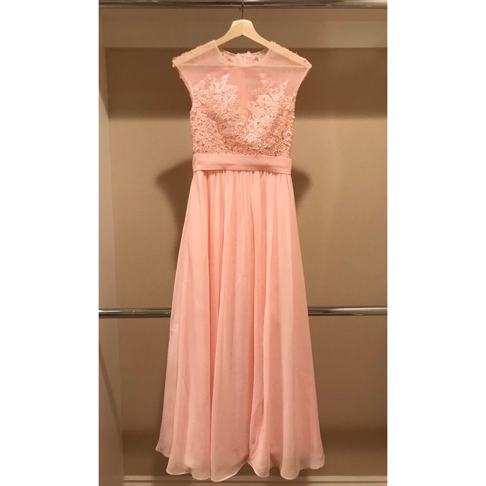 Light Pink Lace Maxi Dress